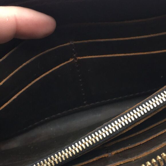 Portland Leather Goods Grizzly Zip Around Accordion Long Wallet - Picture 15 of 17